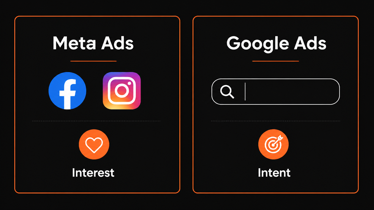 Meta Ads versus Google Ads lead generation comparison